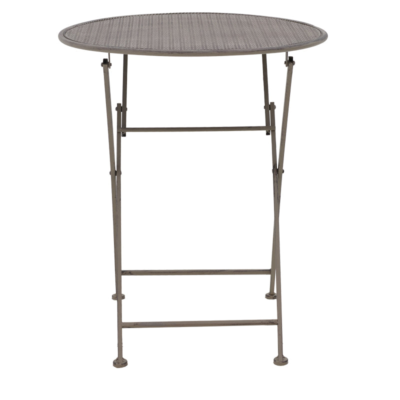 Комплект трапезна маса Walen от 3 бр. метални в бронзов нюанс с маса ф60