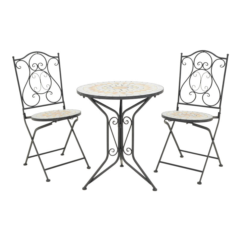 Градински комплект Sellis 3бр мозайка-метал черен