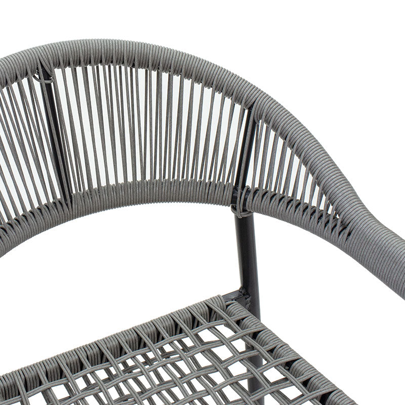 Фотьойл Tiana черен метал -сив