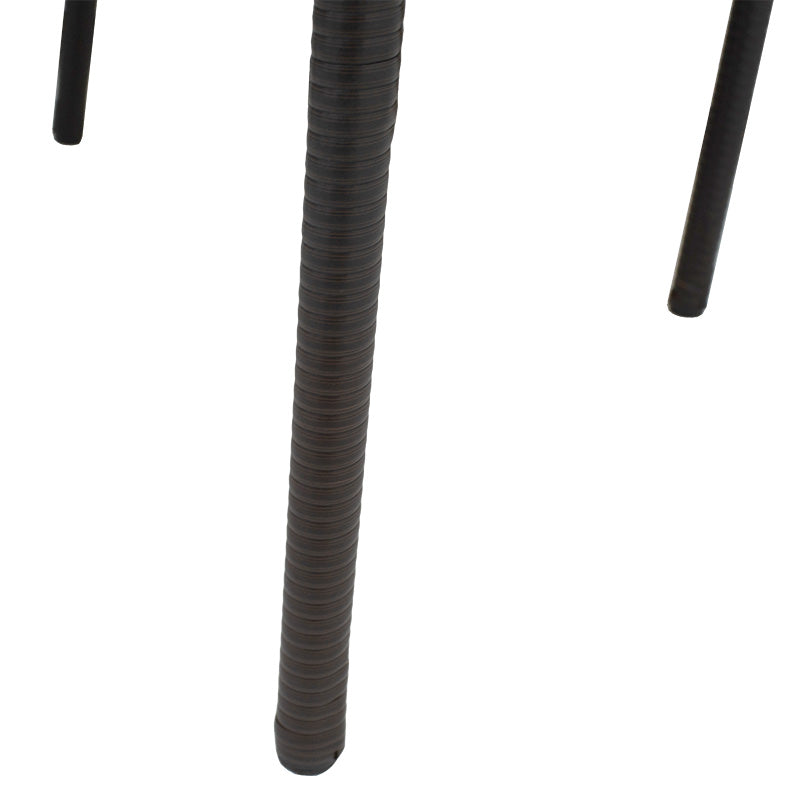 Фотьойл Laura метал-пе ратан кафяв 58/58/90см