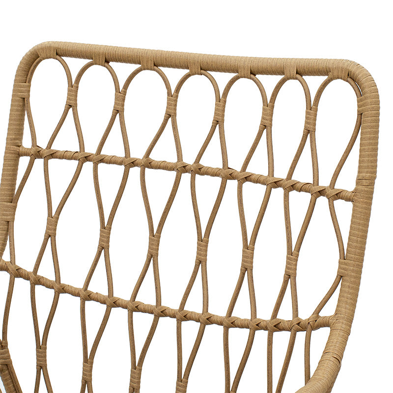 Фотьойл Naoki метал черен-пе естествен-възглавница сиво