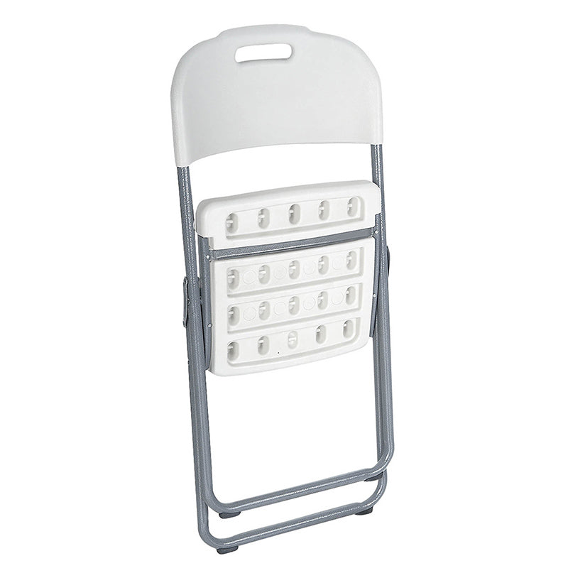 Сгъваем къмпинг стол Edison с метална и подсилена рамка цвят бял