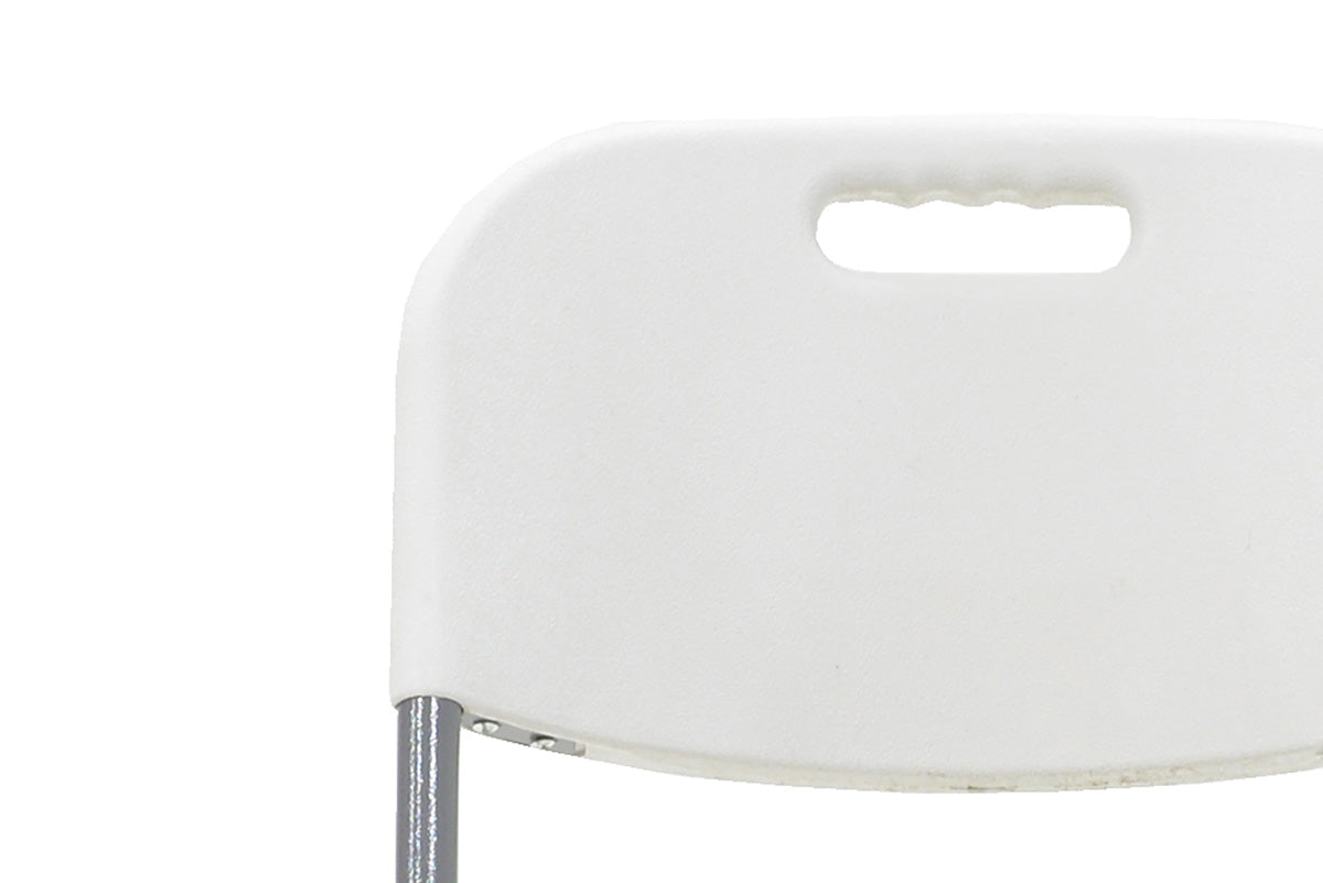 Сгъваем къмпинг стол Edison с метална и подсилена рамка цвят бял