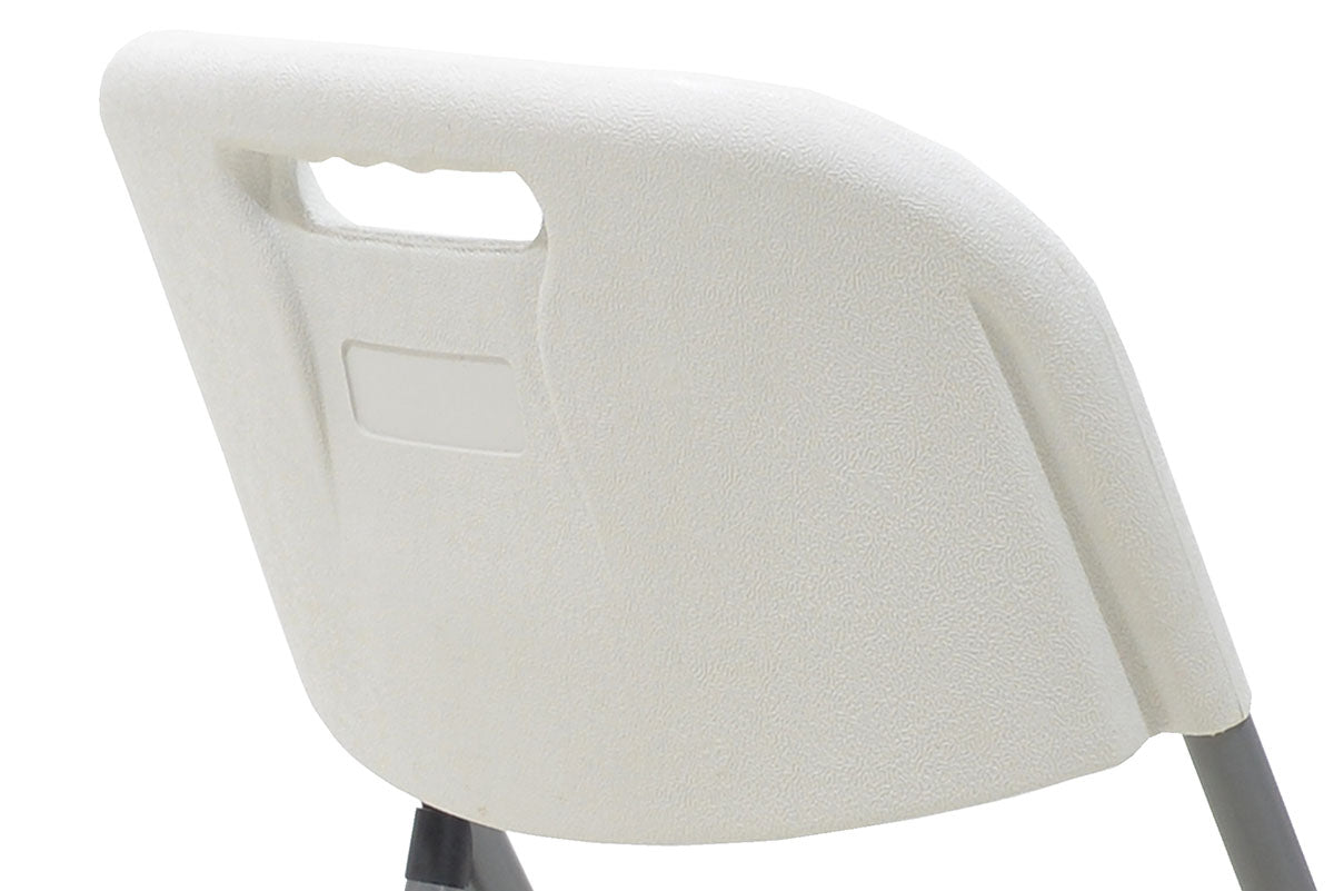 Сгъваем къмпинг стол Edison с метална и подсилена рамка цвят бял