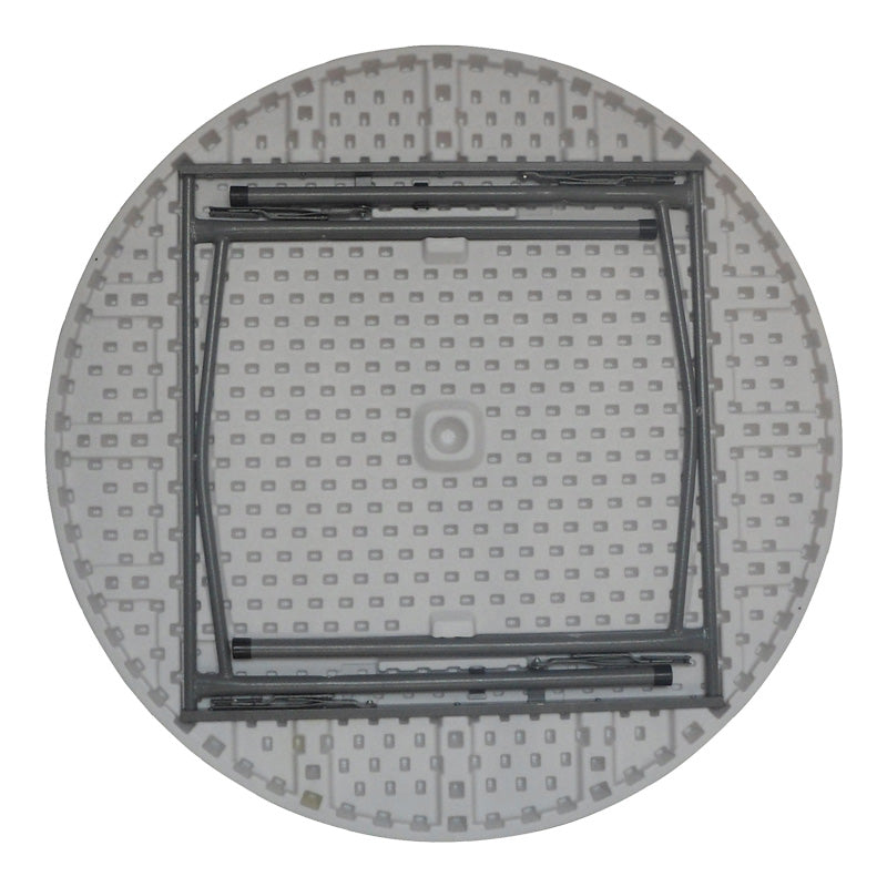 Сгъваема кетъринг маса Comfort бяла кръгла D120x74см
