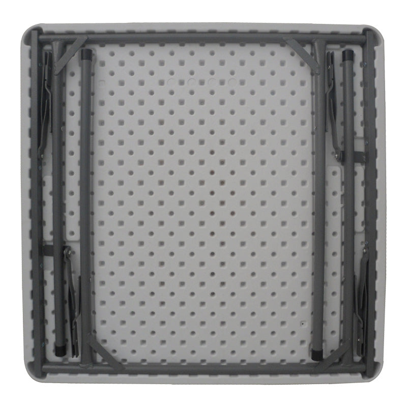 Сгъваема кетъринг маса Comfort в бял цвят 80x80x74см