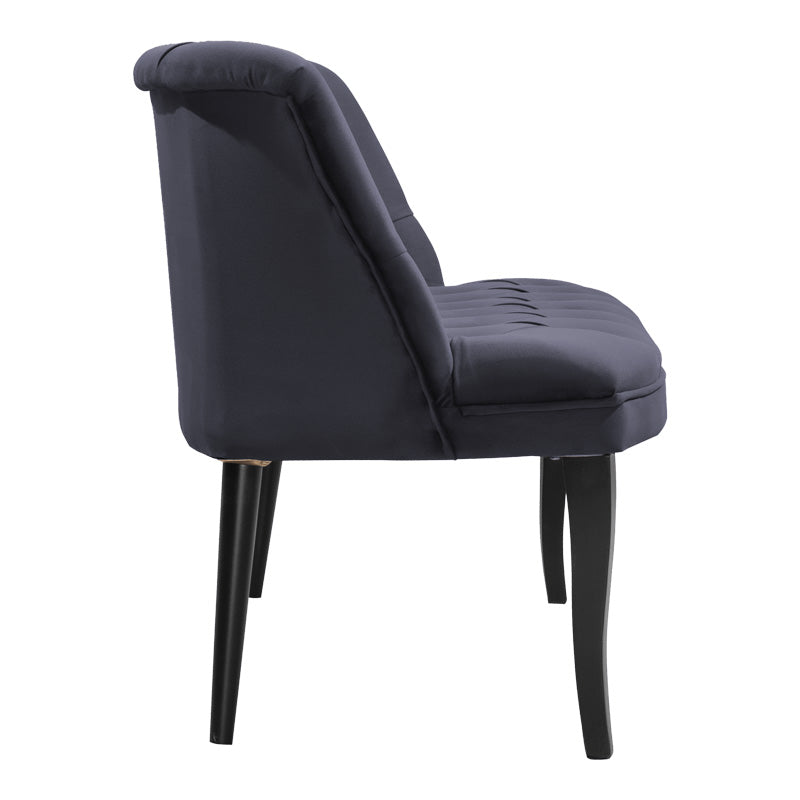 Фотьойл Loreta кадифе антрацит с черни крака 55x57x78см