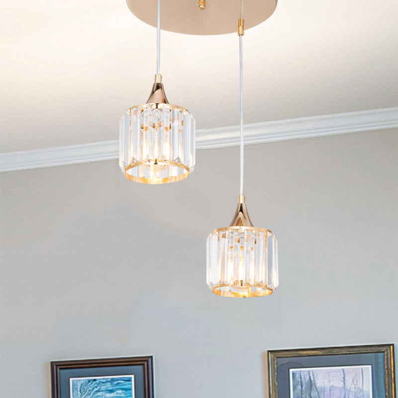 Плафон PWL-1025 Ε27 метал златисто-стъкло D30x70cm