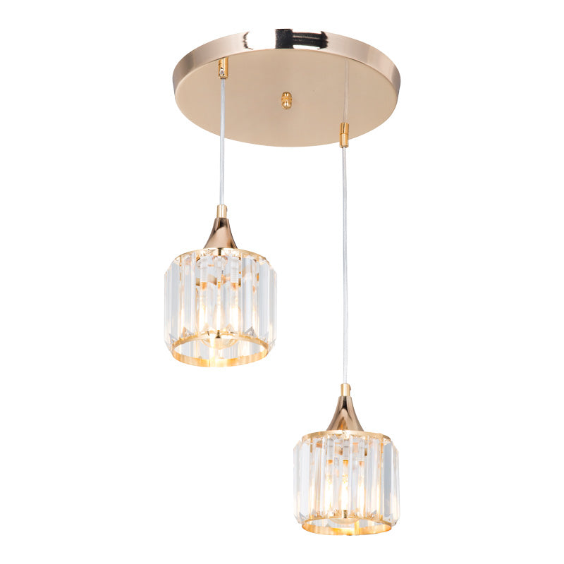 Плафон PWL-1025 Ε27 метал златисто-стъкло D30x70cm