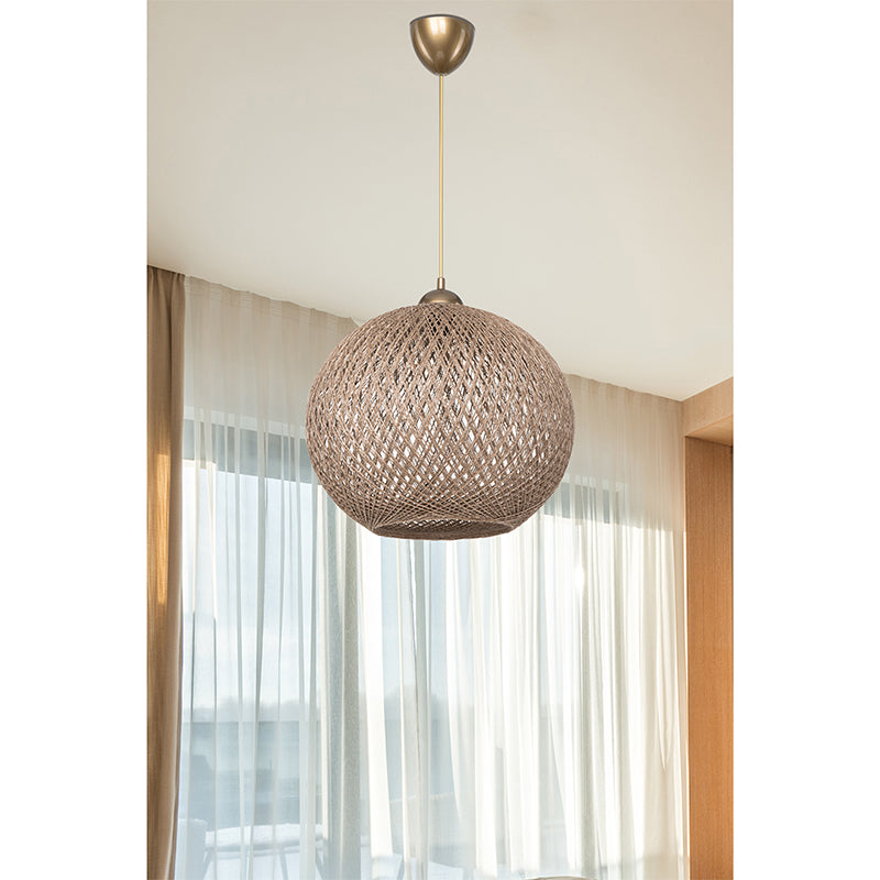 Плафон Leshia Ε27 кафяв D38x38см