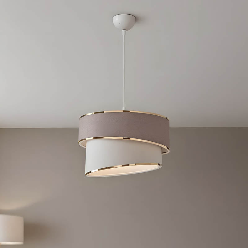 Плафон Loopy Ε27 бежово-бял D30x18cm