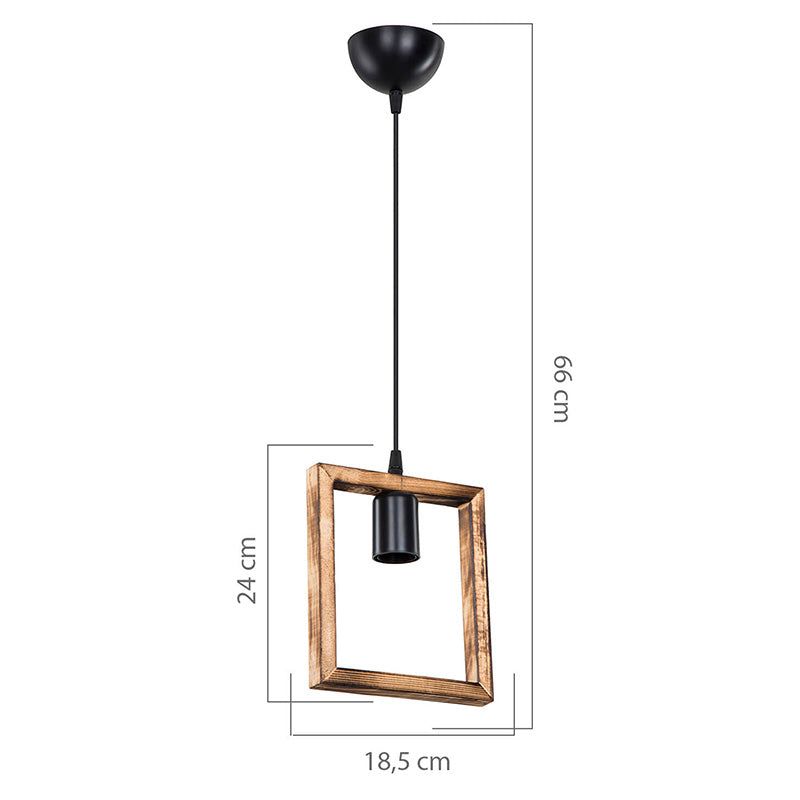 Плафон Isolate Ε27 орех 18.5x3x24cm