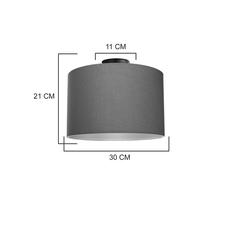 Таванна лампа  Momoa сив цвят  D30x21см