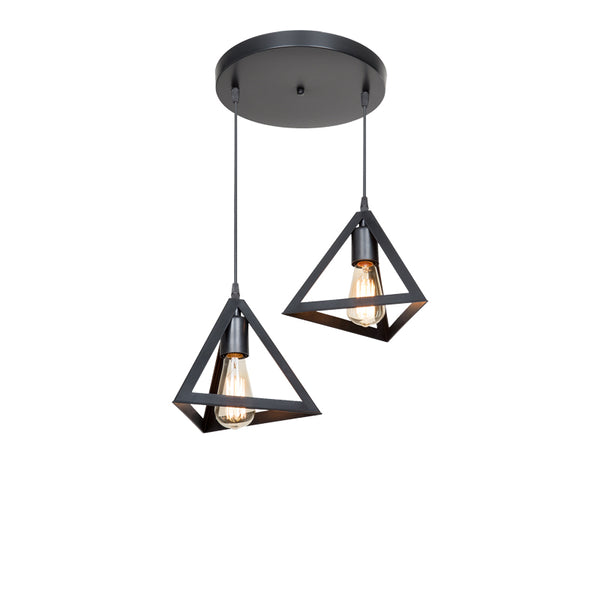 Таванна лампа  Kecha черен цвят D50x60см