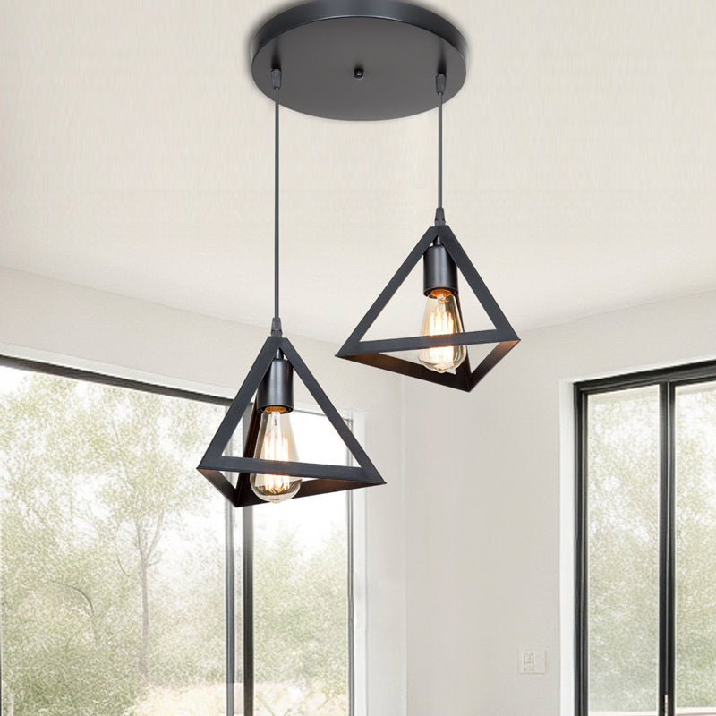 Таванна лампа  Kecha черен цвят D50x60см