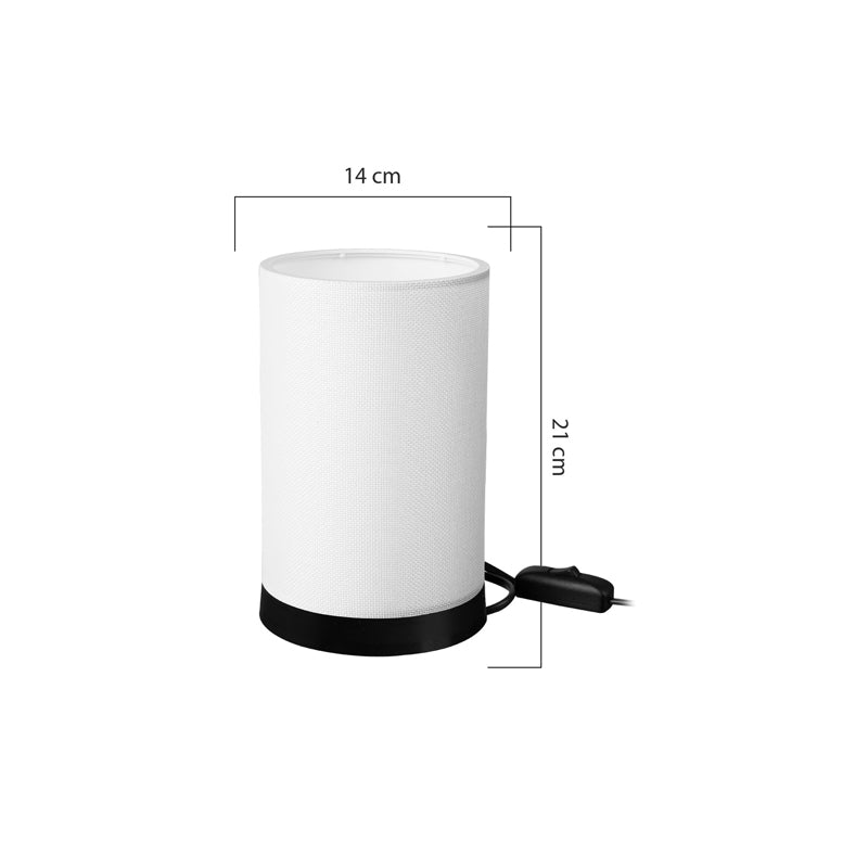 Настолна лампа fana pvc в кремав абажур d14x21см