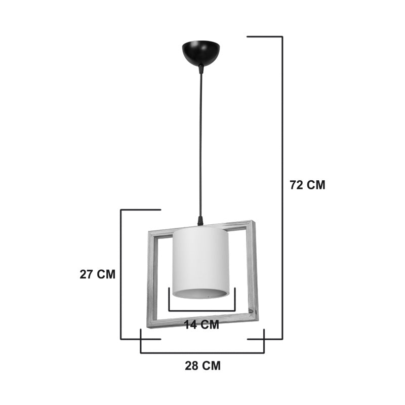 Sereda единичен плафон E27 в кафяво-кремав абажур 28x14x27cm