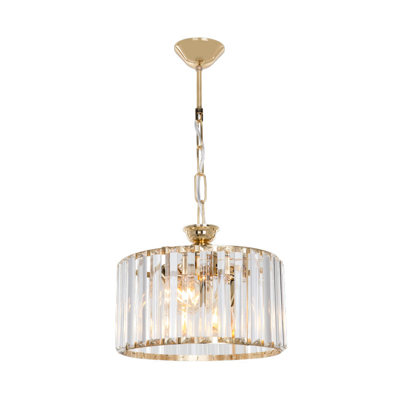 Lavina I E27 единична плафониера в златист абажур Φ27x21cm