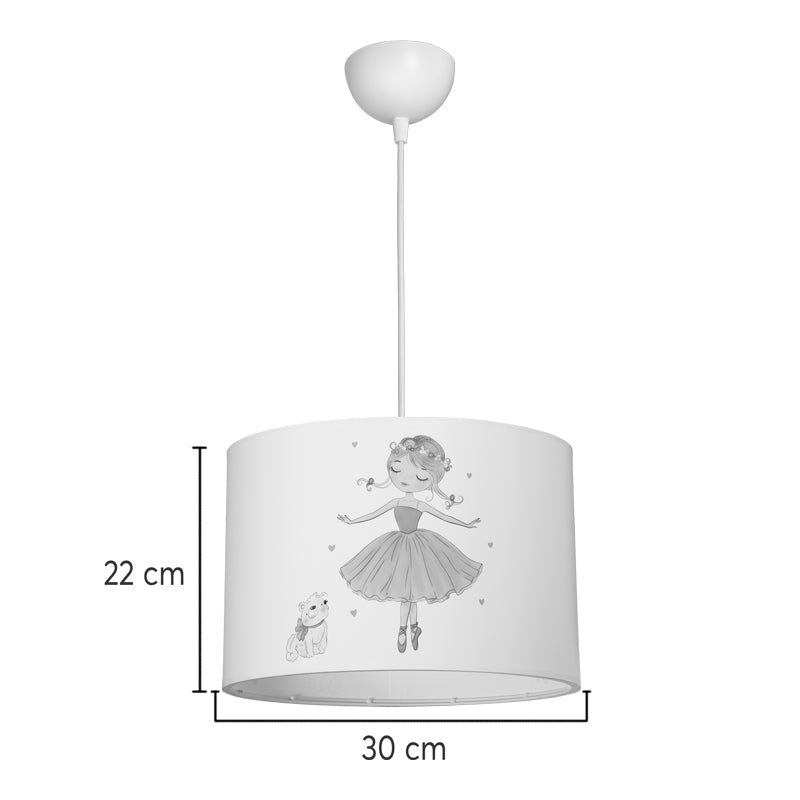 Детски плафон BALERINA  led e27 многоцветен pvc d30x20см