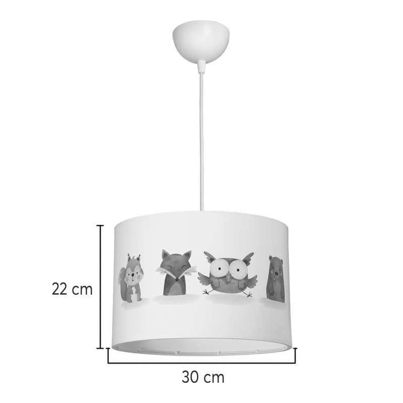 Детски плафон WOODA led e27 многоцветен pvc d30x20см