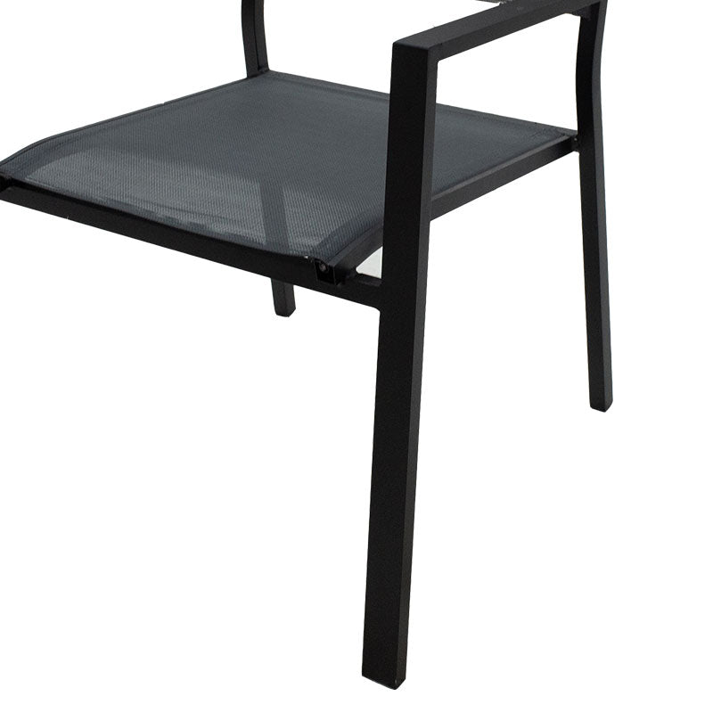 Фотьойл Moly metal black textilene dark grey