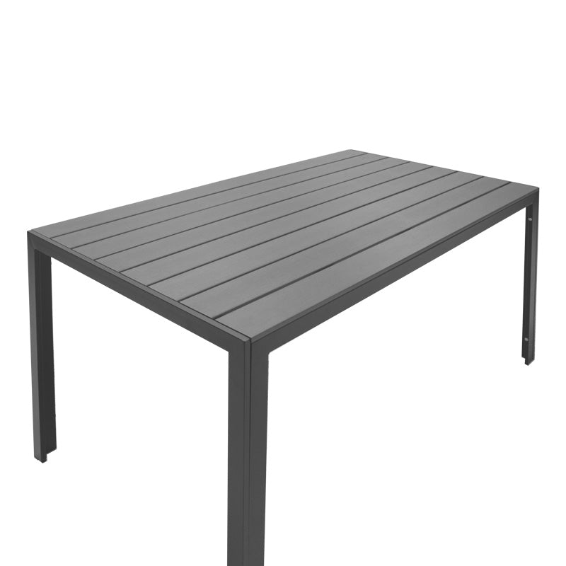 Градинска маса Nares алуминий черен шперплат антрацит 140x80x72.5cм