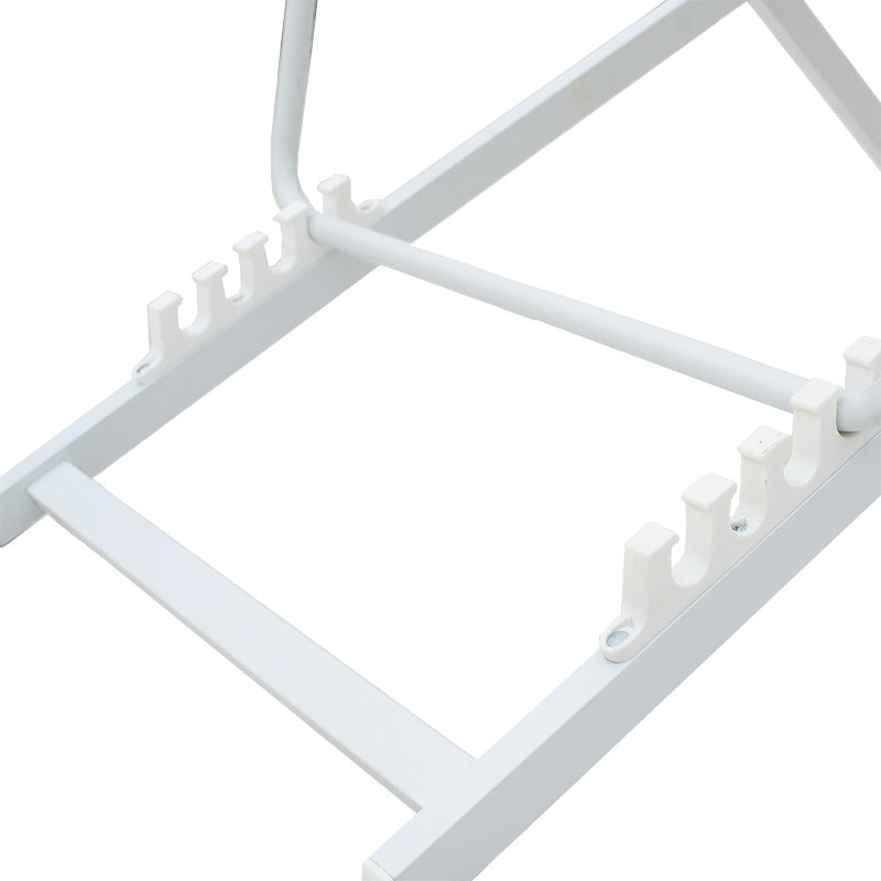 Професионален шезлонг Corte бук алуминий бяло-бежов текстилен плат 91/51/93см