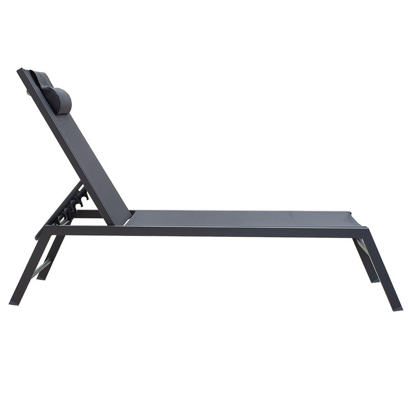 Шезлонг Kiara алуминий антрацит-текстилен тъмно сив