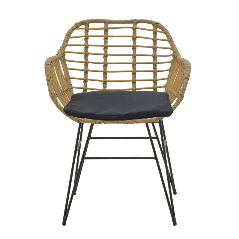 Стол  ратан NAOKI  58x64x81/  метален крак