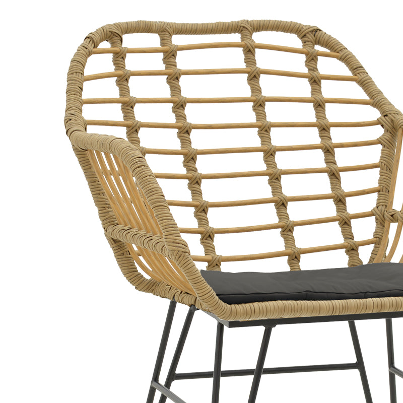 Стол  ратан NAOKI  58x64x81/  метален крак