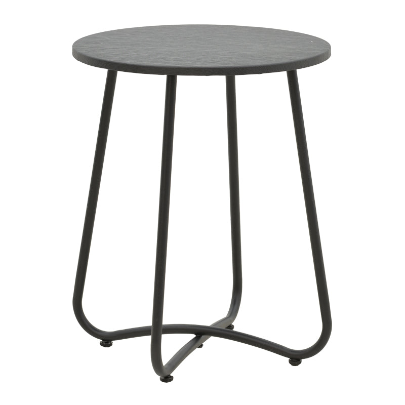 Τable Bramwell metal dark grey D40x50cm
