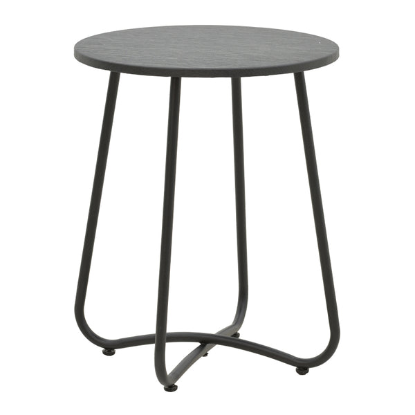 Τable Bramwell metal dark grey D40x50cm