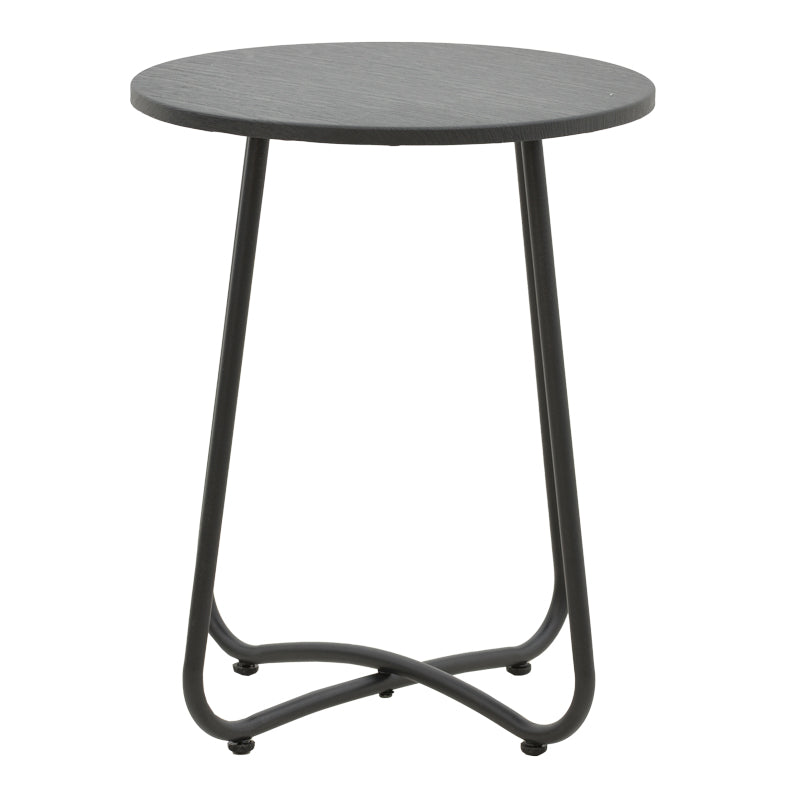 Τable Bramwell metal dark grey D40x50cm