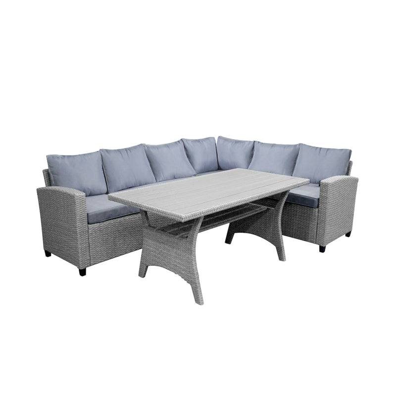 Комплект Lounge Flashy от 3 части диван 236/179см с маса 145/85/68см антрацит