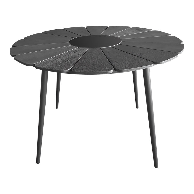 Градинска маса Pinap черен цвят  d110x74см