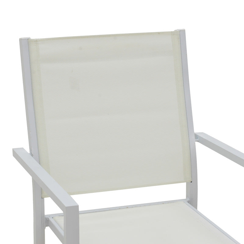 Градински стол Zacreta бял цвят  61x56.5x87.5cм