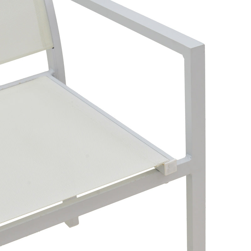 Градински стол Zacreta бял цвят  61x56.5x87.5cм
