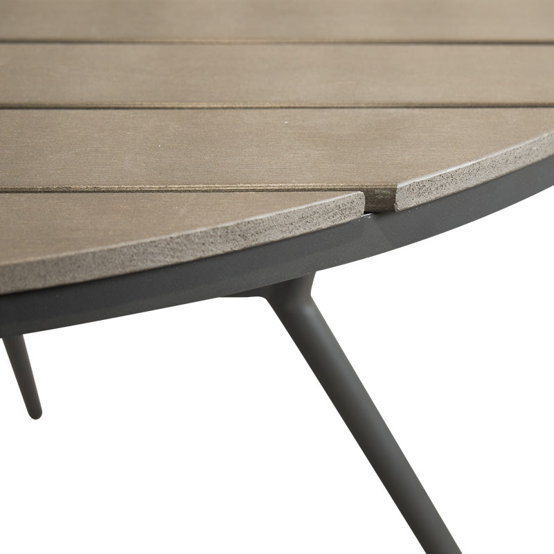 Комплект трапезна маса и столове  Аppa-Мoly от 5 части алуминий / цвят антрацит φ120x74см