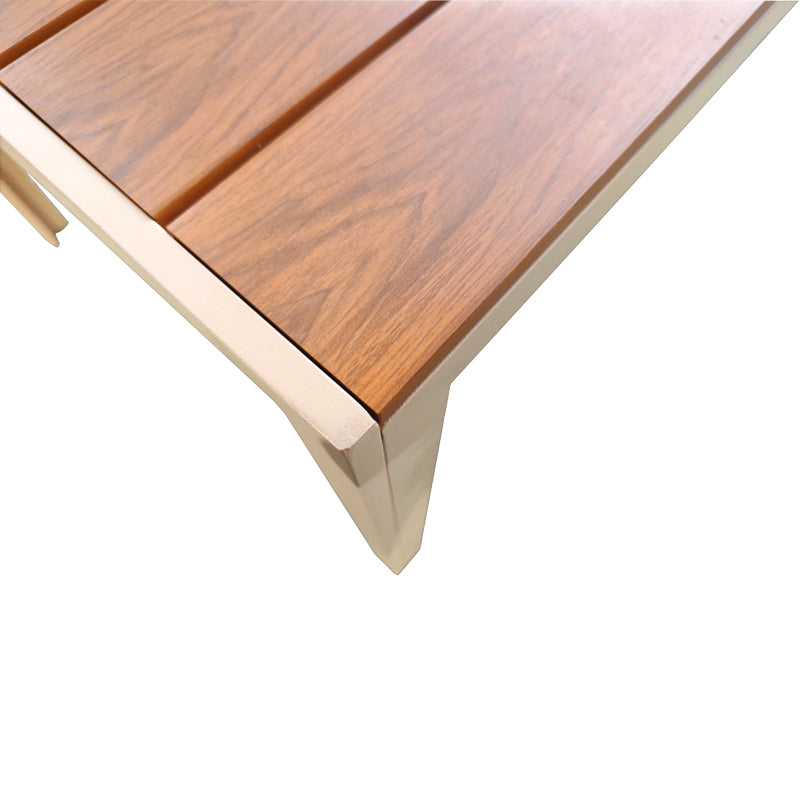 Маса NARES шампанско алуминиев шперплат в естествен нюанс 140x80x72.5см