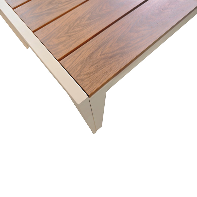 Маса NARES  алуминий капучино-шперплат естествен цвят 180x90x72.5см
