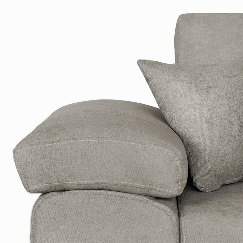 Ъглов диван двулицев Comy бежово-кафяв 286x160x75-90см