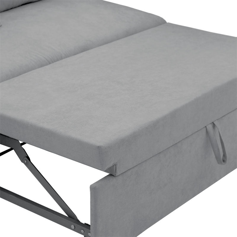 Ъглов диван двулицев Llilian плат сив 225x148x81см