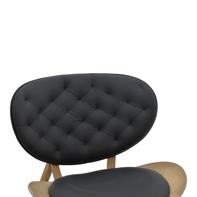 Релакс фотьойл Udalle масивно дърво орех-pu черно 77x70x82см