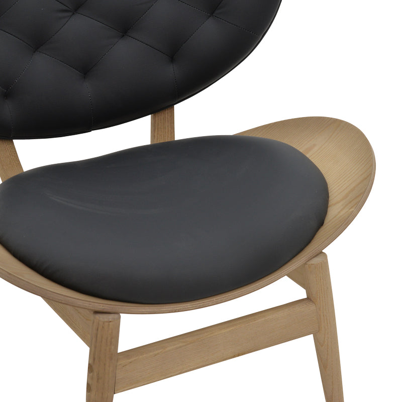 Релакс фотьойл Udalle масивно дърво орех-pu черно 77x70x82см