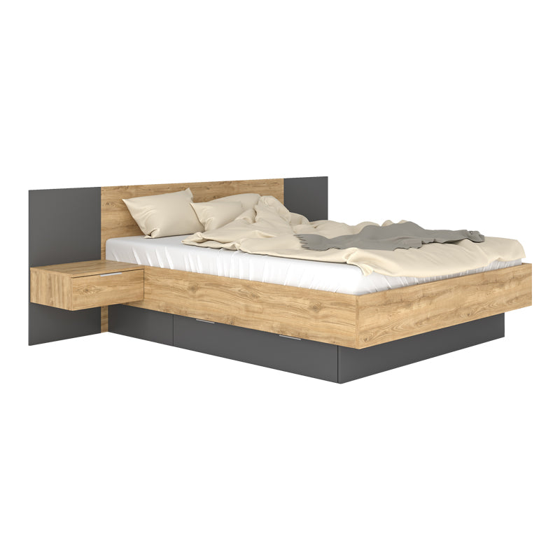 Двойно легло Kantri  сонома - сив нюанс 160х200см