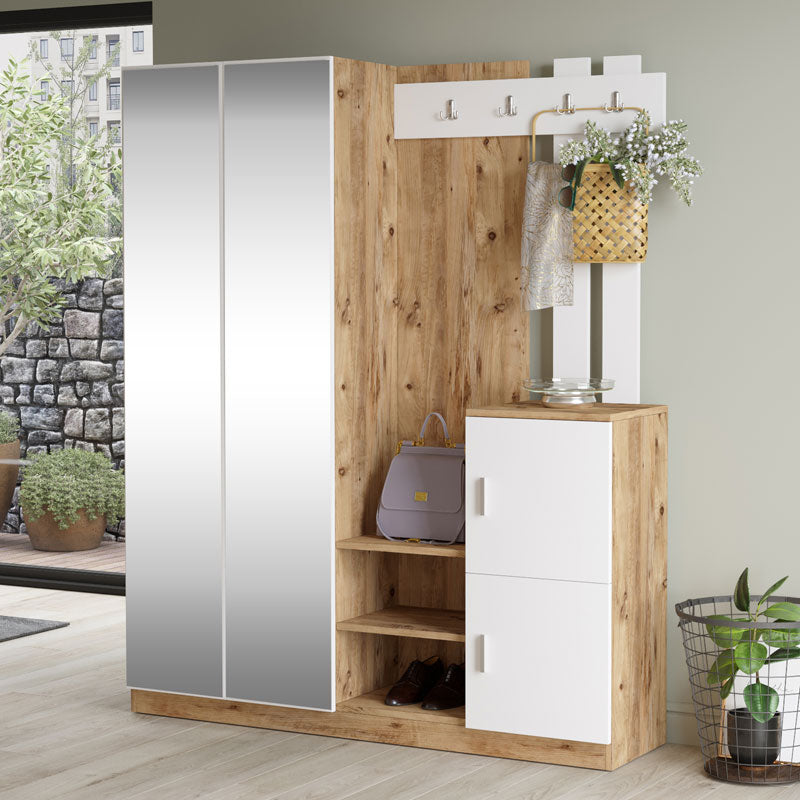 Входна врата DOORSE меламин бяла-сонома 147.5x35x180см