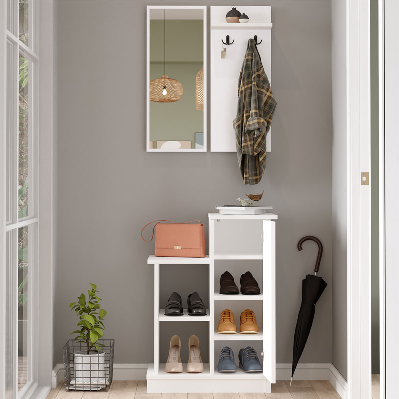 Антре WIZBO меламин бял 61x37x82.5cm