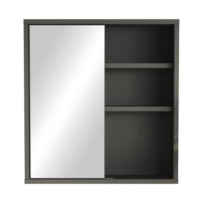 Шкаф за баня Bagno с огледало в цвят антрацит 60x14.5x63.6cm