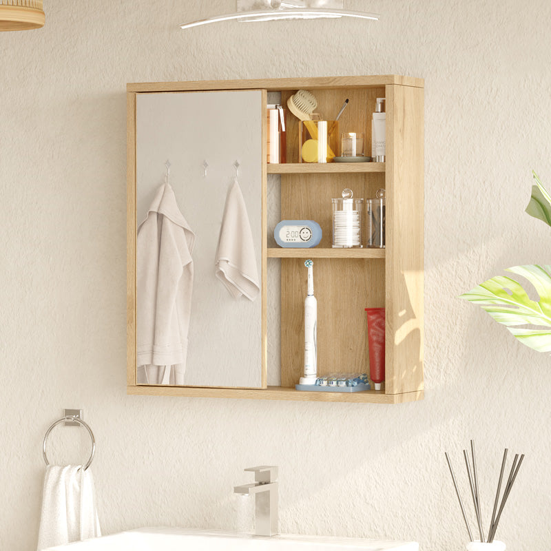 Шкаф за баня Bagno с огледало в естествен нюанс 60x14.5x63.6см