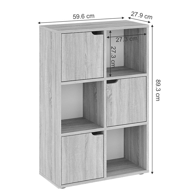 Етажерка BOOKEL в цвят сонома  59.5x27.5x89cm